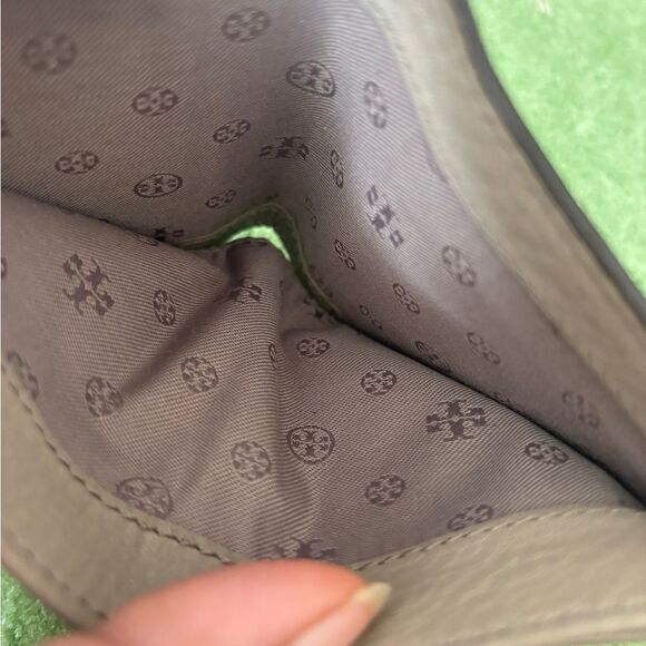 Tory Burch Mini Wallet gray coin purse id wallet accessory logo change money - Picture 6 of 7